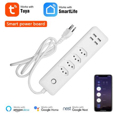 Brazil Standard Tuya WiFi Smart Power Strip